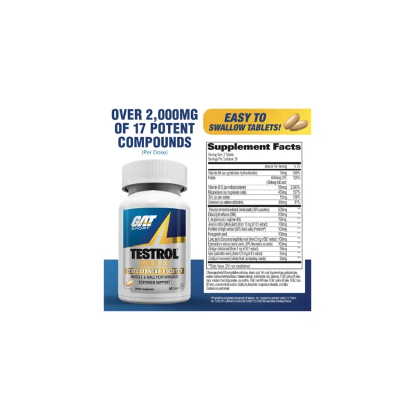 GAT Sport Testrol Gold ES Testosterone Booster Tablets