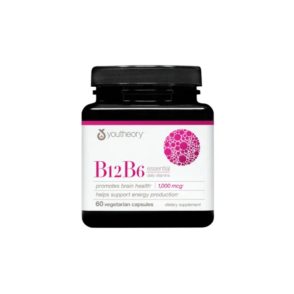 Youtheory B12 B6 Essential Daily Vitamins Capsules